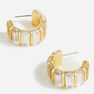 J. Crew Trapezoid Stone Hoop Earrings/Meghan Markle